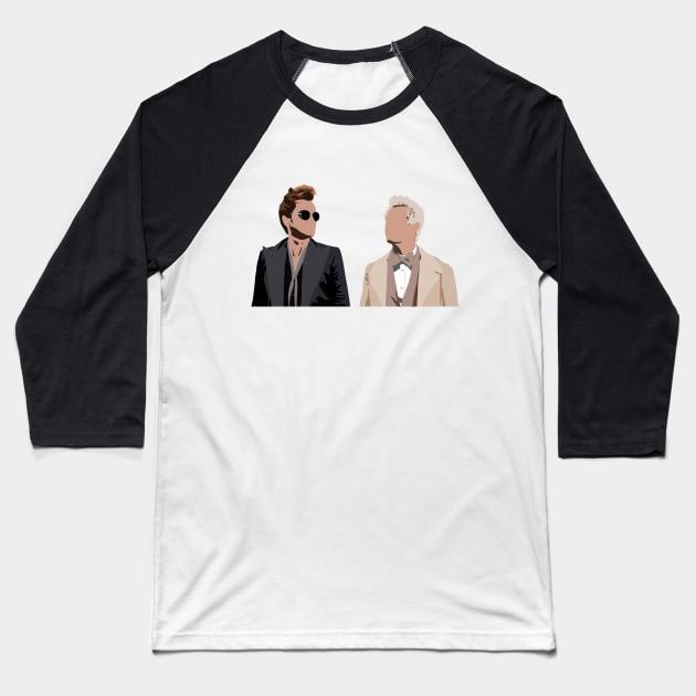 Minimal Good Omens Baseball T-Shirt by Bleachie